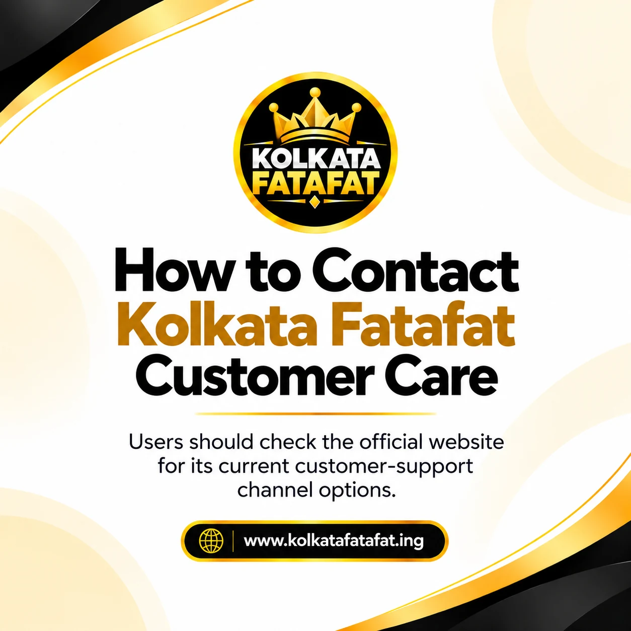 Contacting customer care through official channels