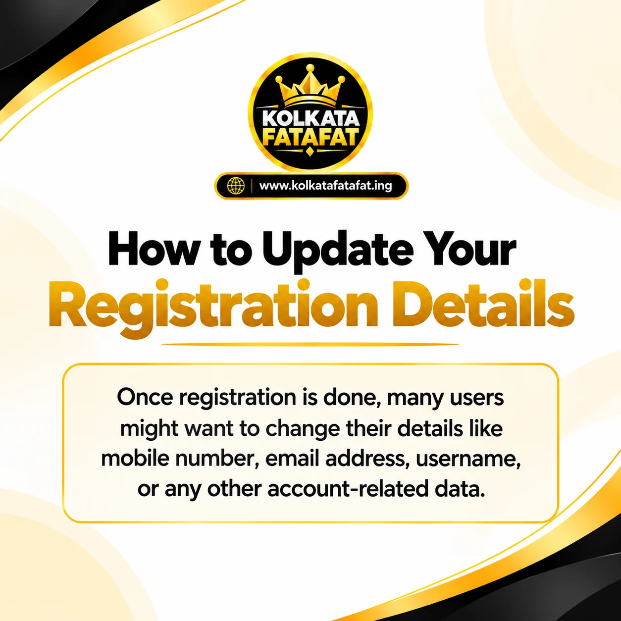 Updating registration details